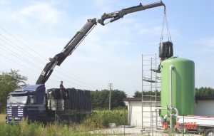movimentazione materiali filtranti